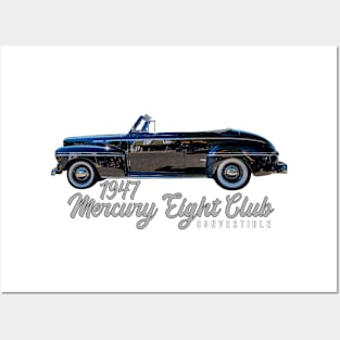 1947 Mercury Eight Club Convertible Posters and Art